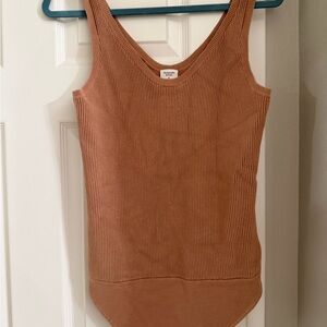Abercrombie & Fitch Camel Ribbed Tank Top